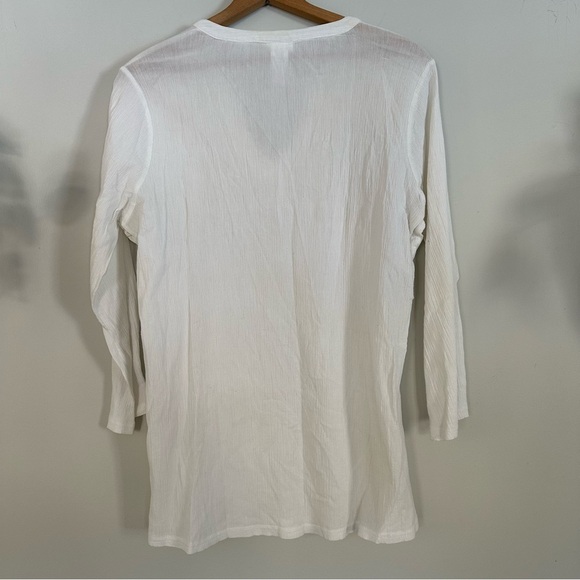 Dotti Gauze Boho Cotton Tunic Coverup Size Large - Picture 8 of 9